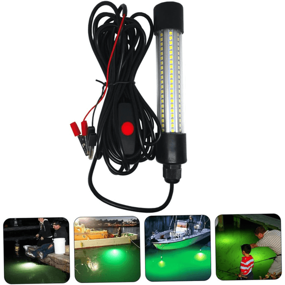 13w Led Fishing Gathering Light Underwater Lamp for Night Fishing Green Attractor High Brightness Low Power Consumption Durable Design