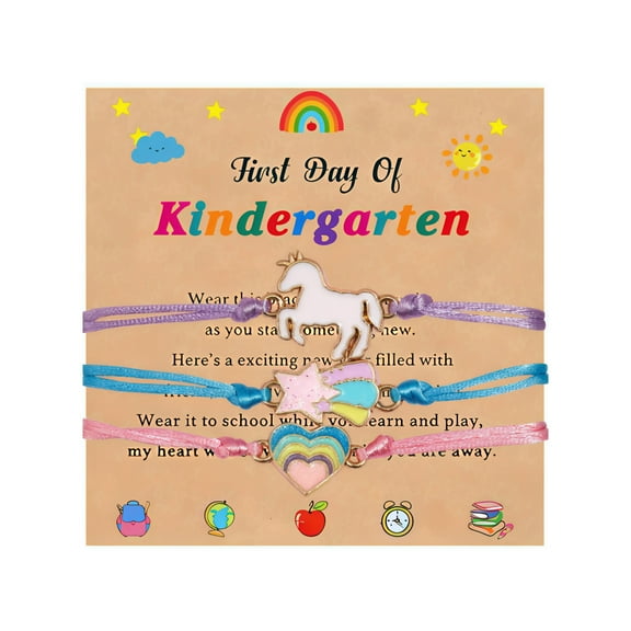 Back to School Gifts for Her, Kindergarten Start Inspiration Bracelets for Daughter Granddaughter