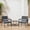 3 PCS-Gray-Rattan, variant on Asofer Patio Furniture Set, 4-Piece Outdoor Sectional Conversation Set with Coffee Table，Loveseat and Rocking chair , Gray