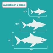Outdoor Shark Wall Art – Weatherproof PVC Shark Decor for Beach House, Cottage, and Nautical Themed Spaces, Ocean Wall Hanging, 4 Foot