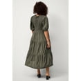 thumbnail image 2 of Ellos Plus Size Short Sleeve Smocked Bodice Midi Dress, 2 of 3