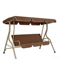 thumbnail image 5 of 600D Thicken Oxford Swing Seat Replacement Cover For Outdoor Patio Swing Porch Swing Cover Replacement Garden Rocking Chair Cushions Covers Swing Seat Replacement Brown 60*20*20 In, 5 of 9