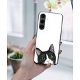 thumbnail image 5 of WIRESTER Shockproof Soft Rubber Cover Case for Samsung Galaxy S24 FE 6.7", Animal Black White Tuxedo Cat, 5 of 5