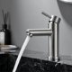 thumbnail image 1 of Bathroom Faucet, Single Handle 304 Stainless Steel Basin Mixer Tap, Modern Bathroom Mixer Tap Design with PEX Hose, Adjustable Hot and Cold Basin Fauc, 1 of 5