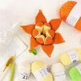 thumbnail image 6 of YWIYIUD DIY Crocheted Peelable Kit Cute Handmade Knitted Orange Doll Crochet Kit With Colorful Wool Yarn Instruction & Yarn Hook for Beginners 3.15inch, 6 of 8