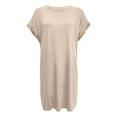 thumbnail image 6 of Razzly Women's Casual Dress Soft T Shirt Loose Dress with Pockets Short Sleeve Summer Tunic for Everyday Wear and Comfort(Beige,2XL), 6 of 7