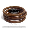thumbnail image 2 of Handmade Wooden Bangle Set | Chunky Chatter Collection | Saffron Teak & Sissoo Wood Bangles | Natural Grain | Wax Polished | Boho Jewelry for Women, 2 of 7