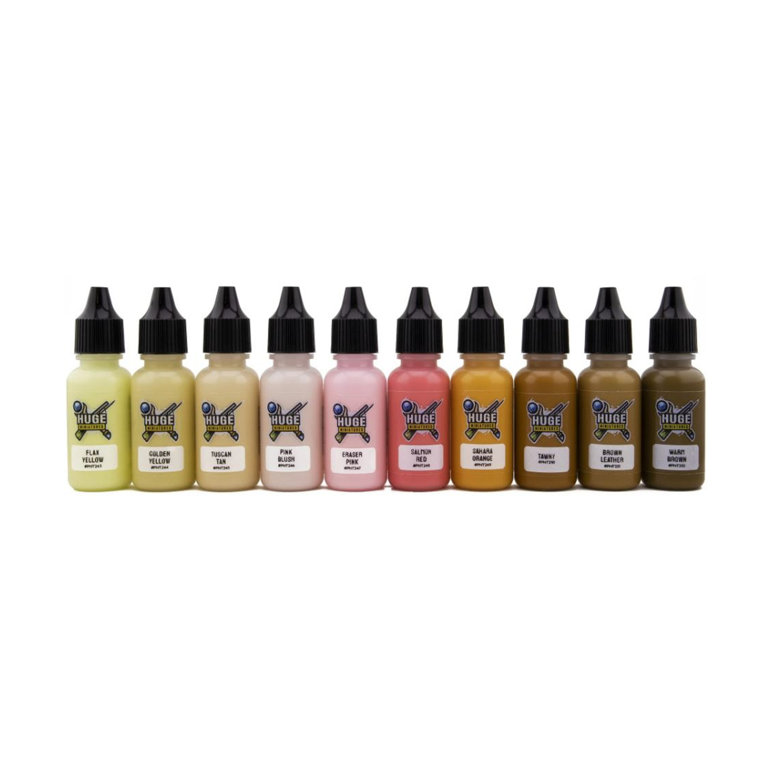 Huge Miniatures Natural Tones 2 Acrylic Paint Set New