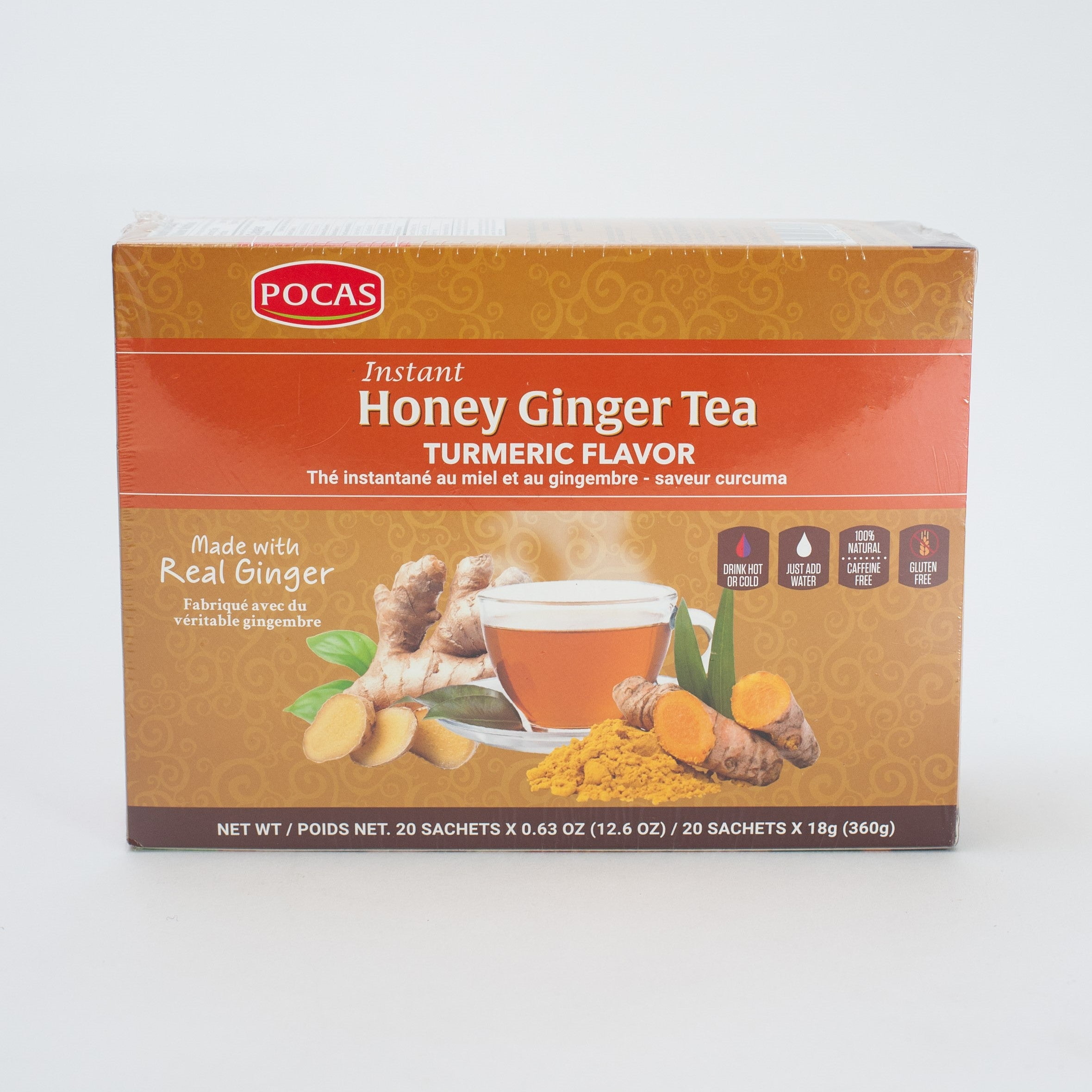 Instant Honey Ginger Tea - Turmeric Flavor