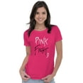 thumbnail image 4 of Pink Fight Breast Cancer Awareness Womens Fitted Plus Size Graphic Tee Brisco Brands 3X, 4 of 5