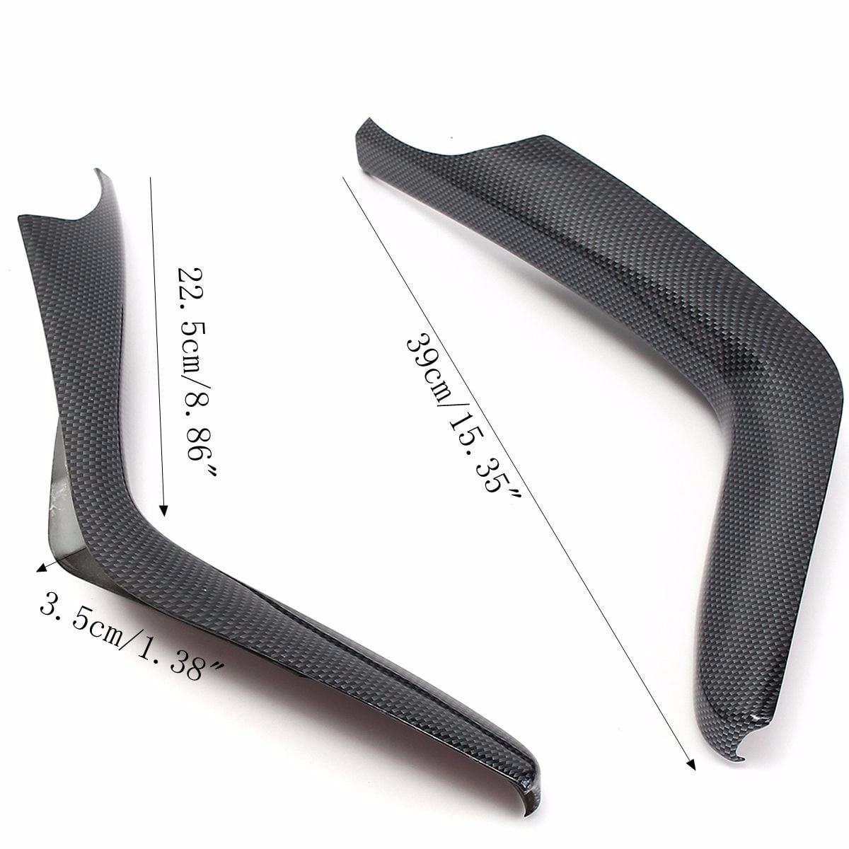 Black Carbon Fiber Look Dashboard Gear Side Cover Trim For Hoda Civic 2016 2017