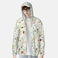 thumbnail image 4 of Sigee Wildflower Watercolor Print UPF50+ Men's Sun Protection Hoodie Shirt SPF UV Shirt Long Sleeve Fishing Outdoor Lightweight, S-3XL, 4 of 9
