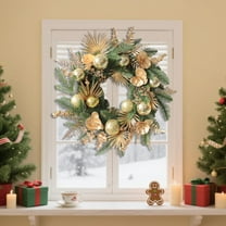 KUNPENG Christmas Wreath for Front Door Outdoor 19.96" Large Xmas Wreath for Holiday Decorations Indoor and Outdoor Use