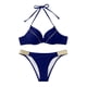thumbnail image 1 of Mujeres Sexy Sólido Con Cojines En El Pecho Con Soporte De Acero Seaside Beach Swim Bikinis Set Traje De Baño Dividido Fridja nalpqowj57884, 1 of 3