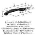 thumbnail image 4 of Amerock Intertwine 3-3/4 inch Center-to-Center Matte Black Cabinet or Furniture Pull, 10 Pack, 4 of 4