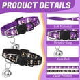 thumbnail image 3 of shuaien 10 Pcs Breakaway Cat Collars with Bell, Puppy Id Collars, Moons Stars Cute Kitty Adjustable Safe Kitten Collars with Pendant Glow in The Dark, 3 of 7