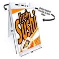 thumbnail image 2 of Fresh Sushi (24" X 36") Standard A-Frame Signicade, Includes Decal Applied To Stand, 2 of 4