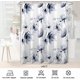 thumbnail image 5 of Cortina de ducha con diseño floral azul, tela azul marino y blanca, juego de cortinas de ducha con flores de acuarela, moderna y bonita cortina de baño de tela impermeable con 12 ganchos de 182,88 x, 5 of 6