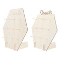 thumbnail image 2 of 2 Ensembles de Planche à Beignets en Bois Présentoir à Beignets Naturel Support Réutilisable, 2 of 8