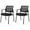 2 Pack Black, variant on Spaco Mesh Back Stacking Arm Chairs, High - density Fabric Cushions, Breathable Mesh Back, 2 Pack Gray