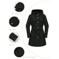 thumbnail image 4 of Women's Lightweight Rain Jacket With Adjustable Hood And Belt For Wet Weather Protection, 4 of 9