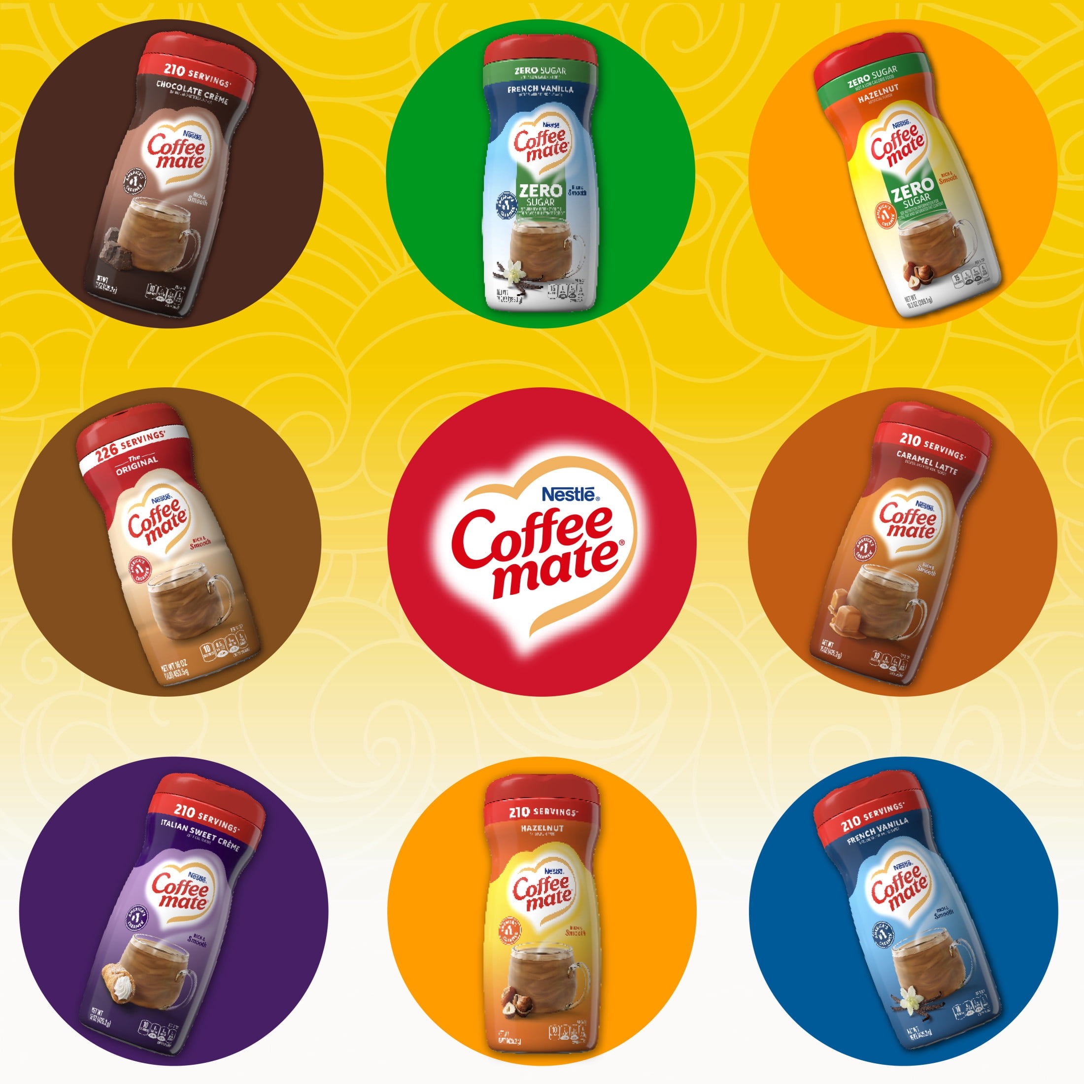 Coffee mate Hazelnut Zero Sugar Powder Coffee Creamer, 10.2 oz
