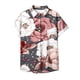 thumbnail image 4 of Fiudx Ofertas y Liquidaciones Camisa con Botones y Cuello Estampado Informal Regular de Manga Corta para Mujer, 4 of 5