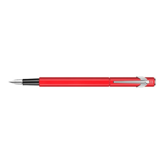 Caran d'Ache 849 Fountain Pen, Red Aluminum Body, Broad Nib (843.570)