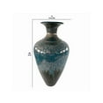thumbnail image 5 of Benjara Urn Shape Glass Frame Vase with Fiery Design, Blue, 5 of 5