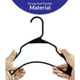 thumbnail image 5 of Royale Linens 20 Pack Black Plastic Hangers for Clothes - Heavy Duty Clothes Hanger for Everyday Use - Lightweight & Space Saving Notched Plastic Hangers, 5 of 9