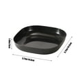 thumbnail image 3 of FeiFu Square Camping Plates with Stackable Corners,Heat-proof Microwave-Safe Dishware for Backpacking, RV Trips, Outdoor Cooking with Nestable Space-Saving Design Black, 3 of 5