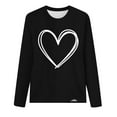thumbnail image 4 of Ltctricy Valentine's Day Shirts for Women 2025 Trendy Crew Neck Long Sleeve Heart Graphic Tees Casual Tunic Tops, 4 of 4
