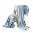 thumbnail image 3 of Calabria Herringbone Cotton Throw The Urban Port, Set of 2., 3 of 10