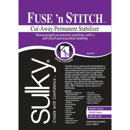 Fuse 'n Stitch Cut Away Permanent Stabilizer 24" x 36