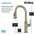 thumbnail image 4 of KRAUS Allyn Industrial Pull-Down Single Handle Kitchen Faucet in Spot-Free Antique Champagne Bronze, 4 of 7