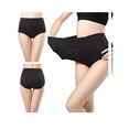 thumbnail image 5 of Women's Briefs 4 Pack, Soft Cotton High Waist Breathable Solid Color Brief Seamless Panties for Women, Black+Gray, 3XL, 5 of 7