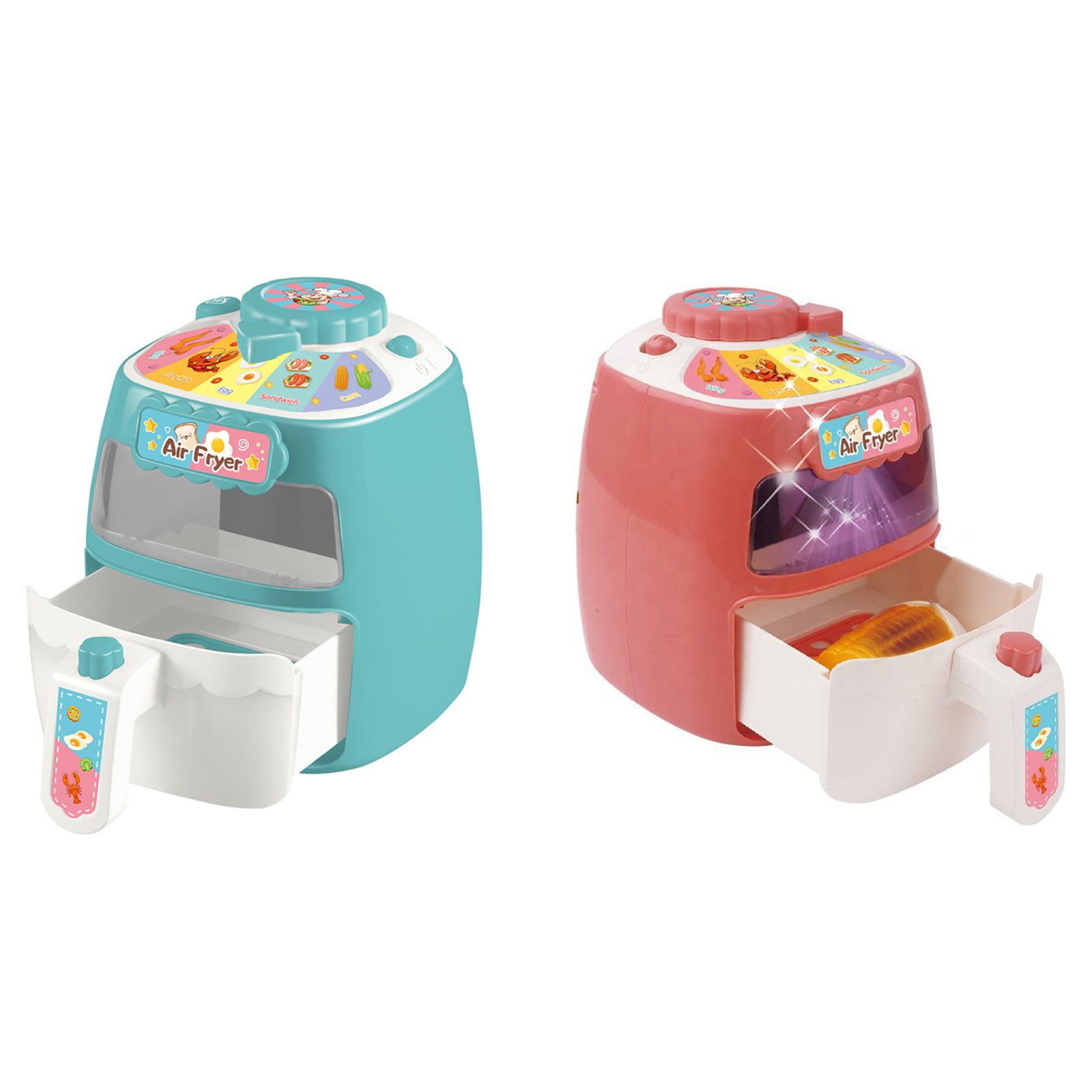 Kids Air Fryer Set Color Changing Little Chef Pretend Play Grill Playset  Pretend Play Kitchen Accessories