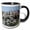 Black/White, variant on 3drose, Spain, Andalusia. Granada. View across a Spanish Town., 11oz Mug