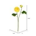 thumbnail image 3 of Vickerman 18.9 Pouces Tissu Artificiel Ranunculus Stem Jaune (Ensemble de 6), 3 of 3