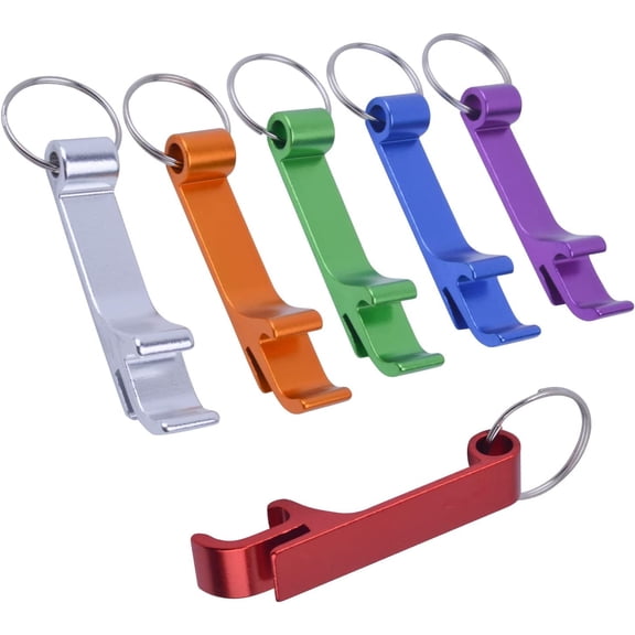 Keychain Bottle Opener,6 Pieces Aluminum Bartender Beer Bottle Opener