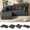 Gray-Left Facing Chaise, variant on Erinnyees Boneless Cloud Couch Sectional with Chaise for Small Spaces, L Shaped Sofa Right Facing, Plush Corduroy Fabric, 5 Throw Pillows Included, No Assembly Required, Gray