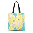 thumbnail image 1 of JSDART Canvas Tote Bag Green Minimal Abstract Mango Beautiful Summer Mood Orange Pattern Reusable Shoulder Grocery Shopping Bags Handbag, 1 of 1