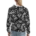 thumbnail image 7 of Lsque Hand Drawn Snake Pattern Casual Women's Hoodie,Hooded Sweatshirt with Kangaroo Pocket,Pullover Hoodie with Eye-catching Drawstrings-Small, 7 of 7