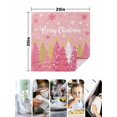 thumbnail image 4 of Pink Christmas Tree Cloth Napkins Set of 6 Reusable Dinner Napkins, Pink Xmas Tree Snowflake Luxury Cocktail Napkin Washable Table Napkins for Wedding/Holiday Party/Baby Shower 20"x20", 4 of 7