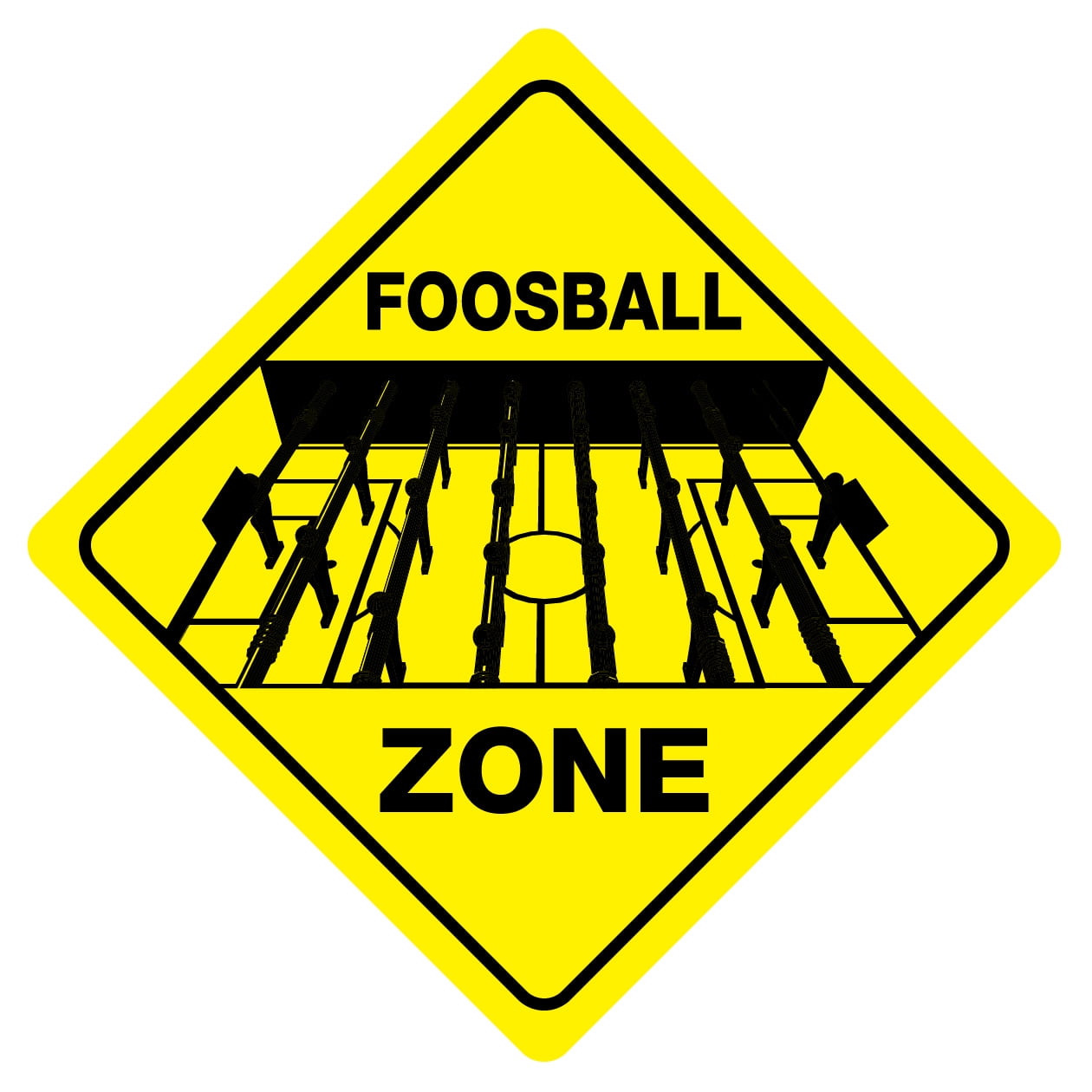 FOOSBALL ZONE Funny Novelty Xing Sign
