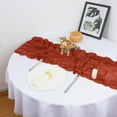 thumbnail image 5 of Holzlrgus 13Ft Rust Cheesecloth Table Runner, 160inch Long Cheese Cloth Boho Gauze Table Runner for Wedding Bridal Baby Shower Birthday Party Rustic Sheer Fall Table Decorations, 5 of 7