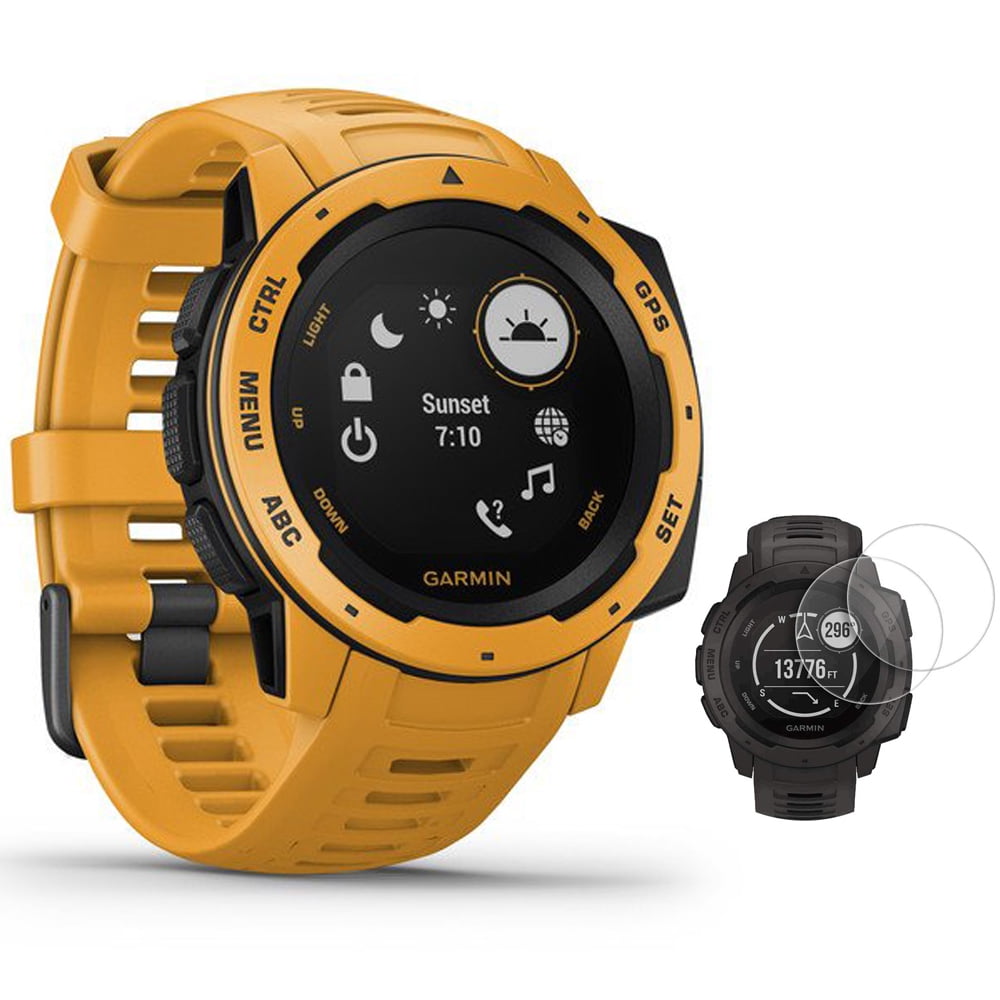 Garmin Instinct Rugged Outdoor Watch with GPS and Heart Rate Monitoring Sunburst (010-02064-03