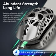 ATTACK SHARK R3 46g Superlight Wireless Gaming Mouse, Magnesium Alloy BT/2.4Ghz/Wired Computer Mouse, PAW3395 26K DPI Sensor, 8000Hz Wireless Polling Rate Programmable Mice for PC/Laptop/Mac (Grey)