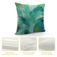 thumbnail image 4 of JEUXUS  Watercolor Decorative Pillow Covers, Blue Green Turquoise Abstract Background Art Cushion Case for Sofa Bedroom Car Throw Pillow Covers Cushion Cover Square, 4 of 5