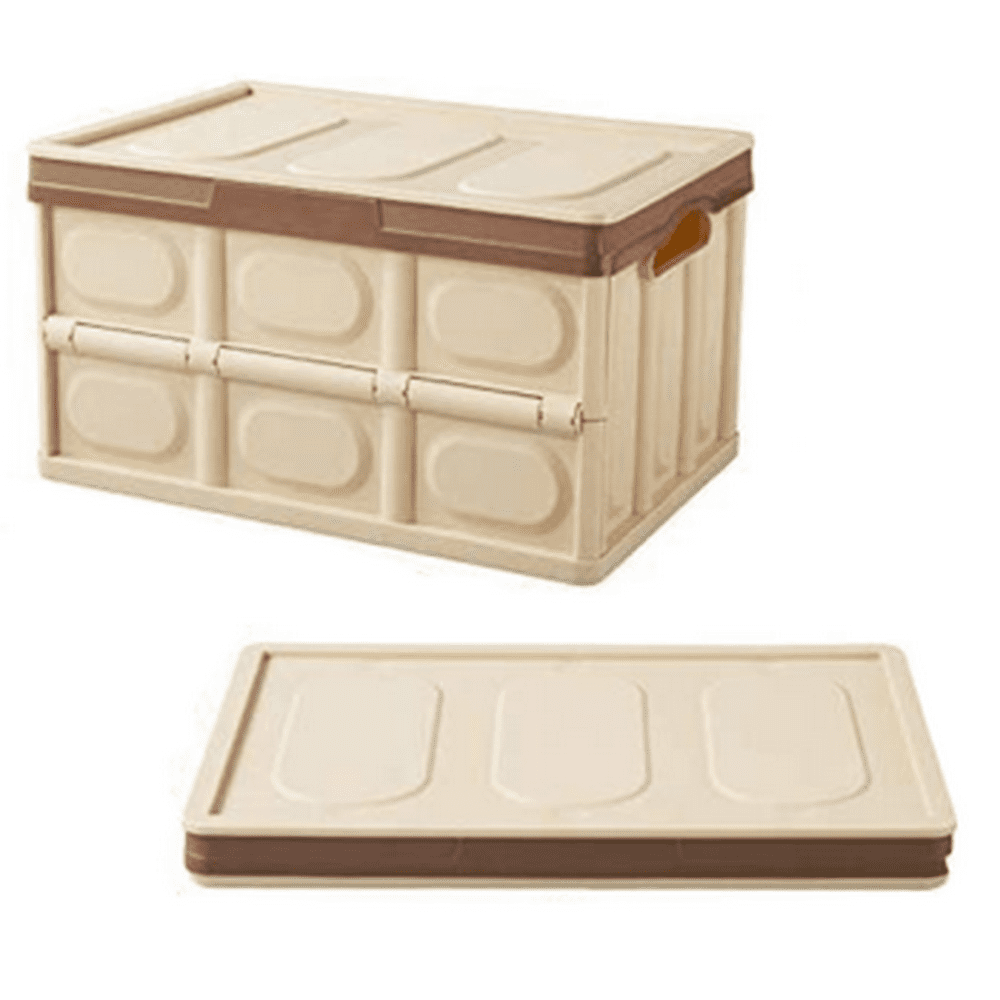 MaxWorks 50262 Collapsible & Foldable Plastic Utility Crates Bins Lid